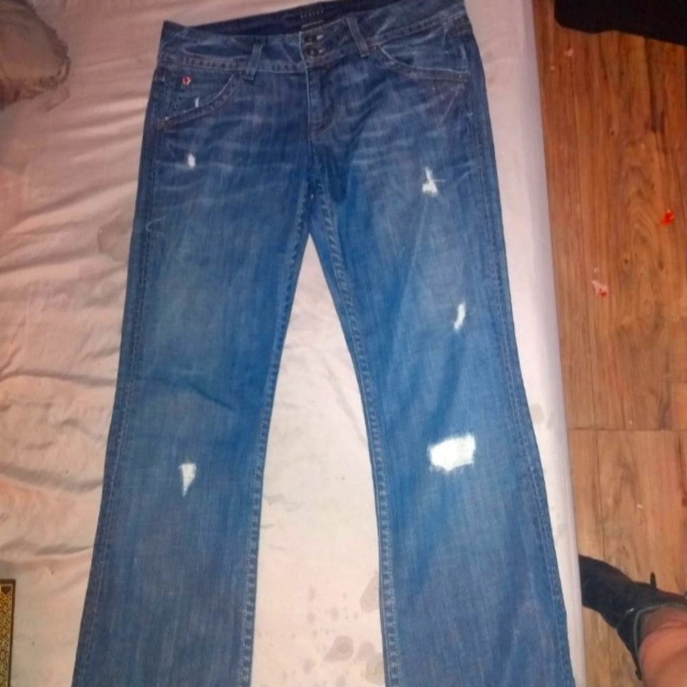 Hudson Distressed Bootcut Jeans